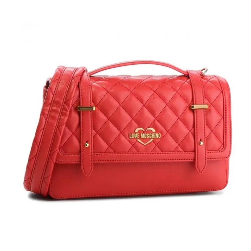 Love Moschino‎ Red Leather Crossbody Bag